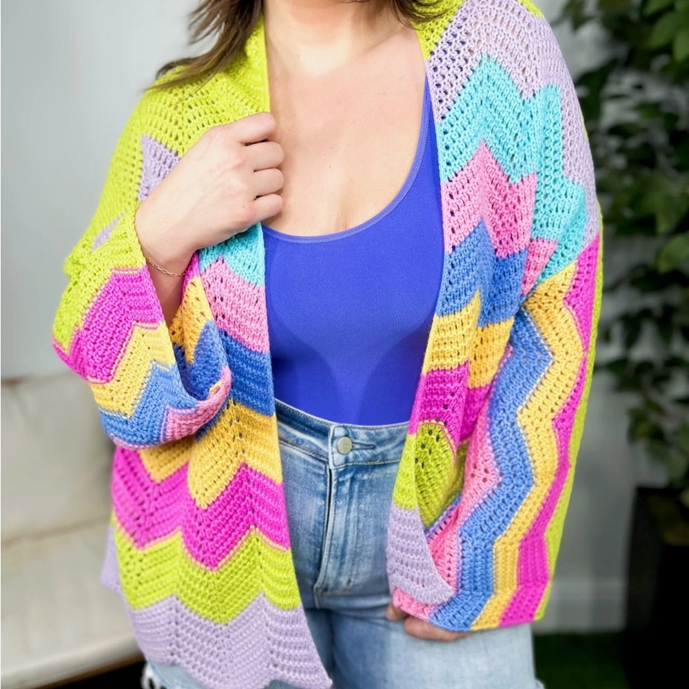 Davi & Dani Rainbow Cardigan